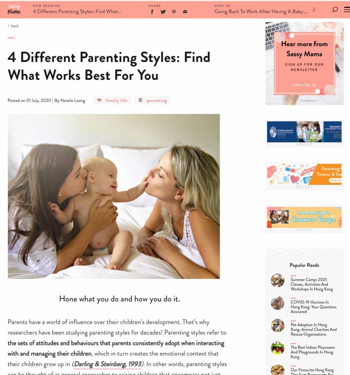 Dr. Natalie Loong article for Sassy Mama 1