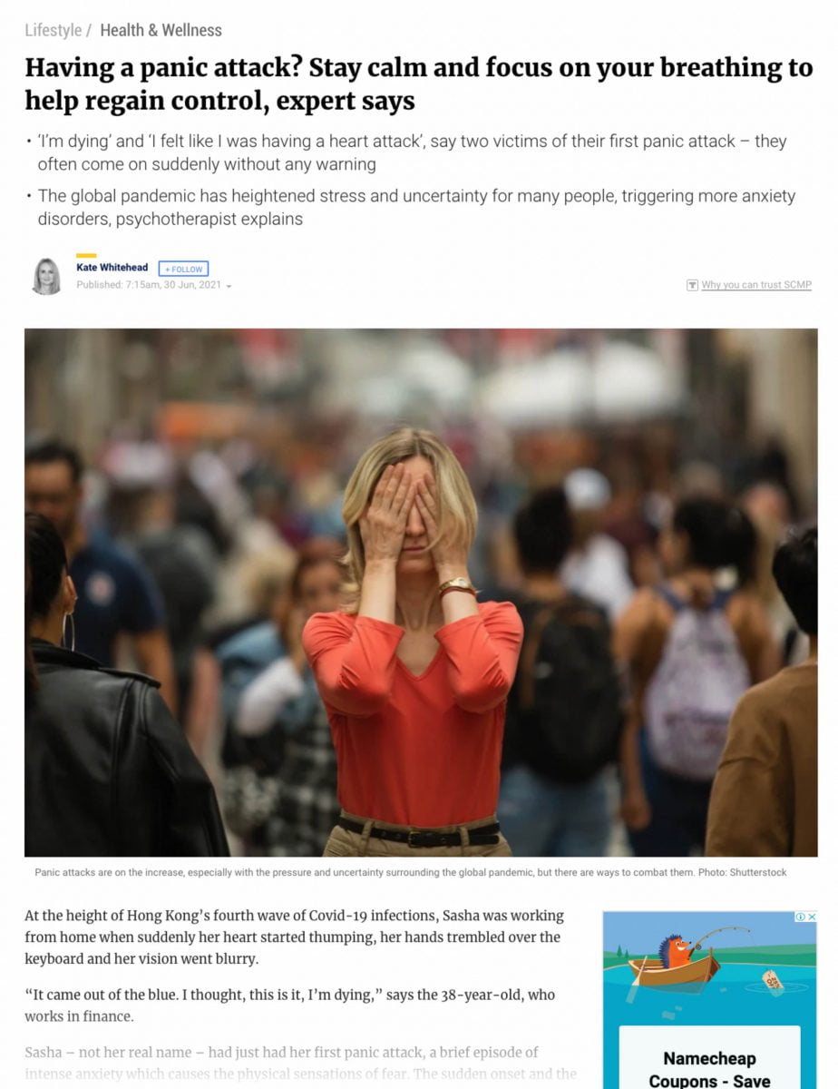 Teresa Chan on Panic Attacks in SCMP Intervie 1